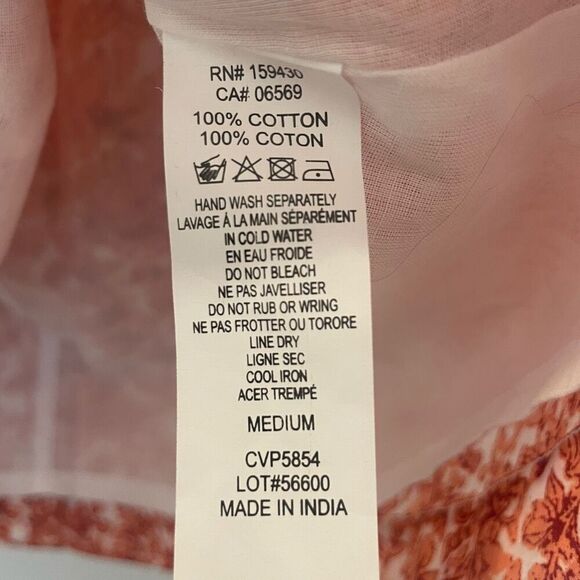 Elan Short Dress with Ruffle Sleeve & Criss Cross Back in Salmon Floral Santa Fe - Picture 4 of 7